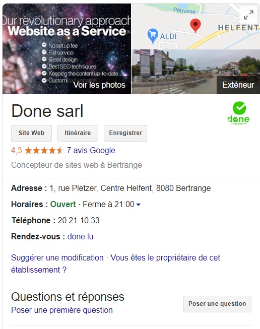 Affichage Knewledege Panel